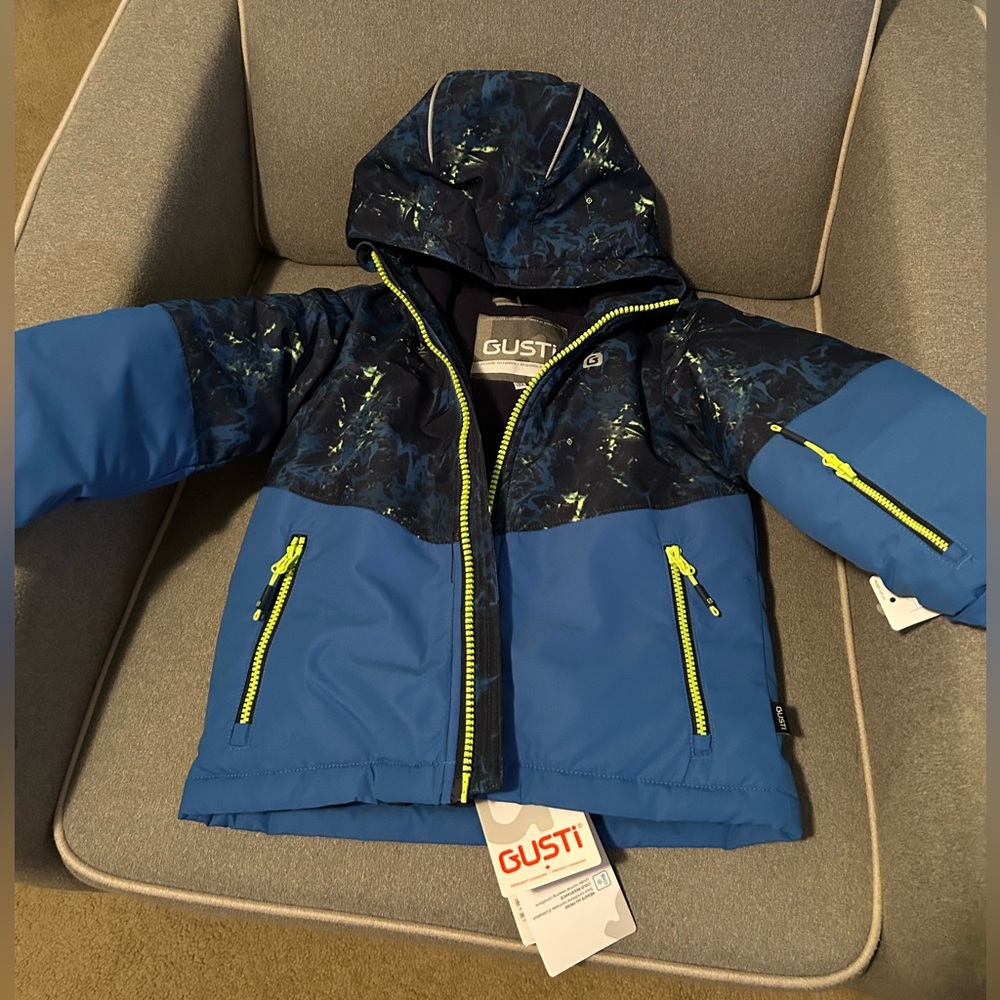 Gusti Blue and Black Kids Jacket